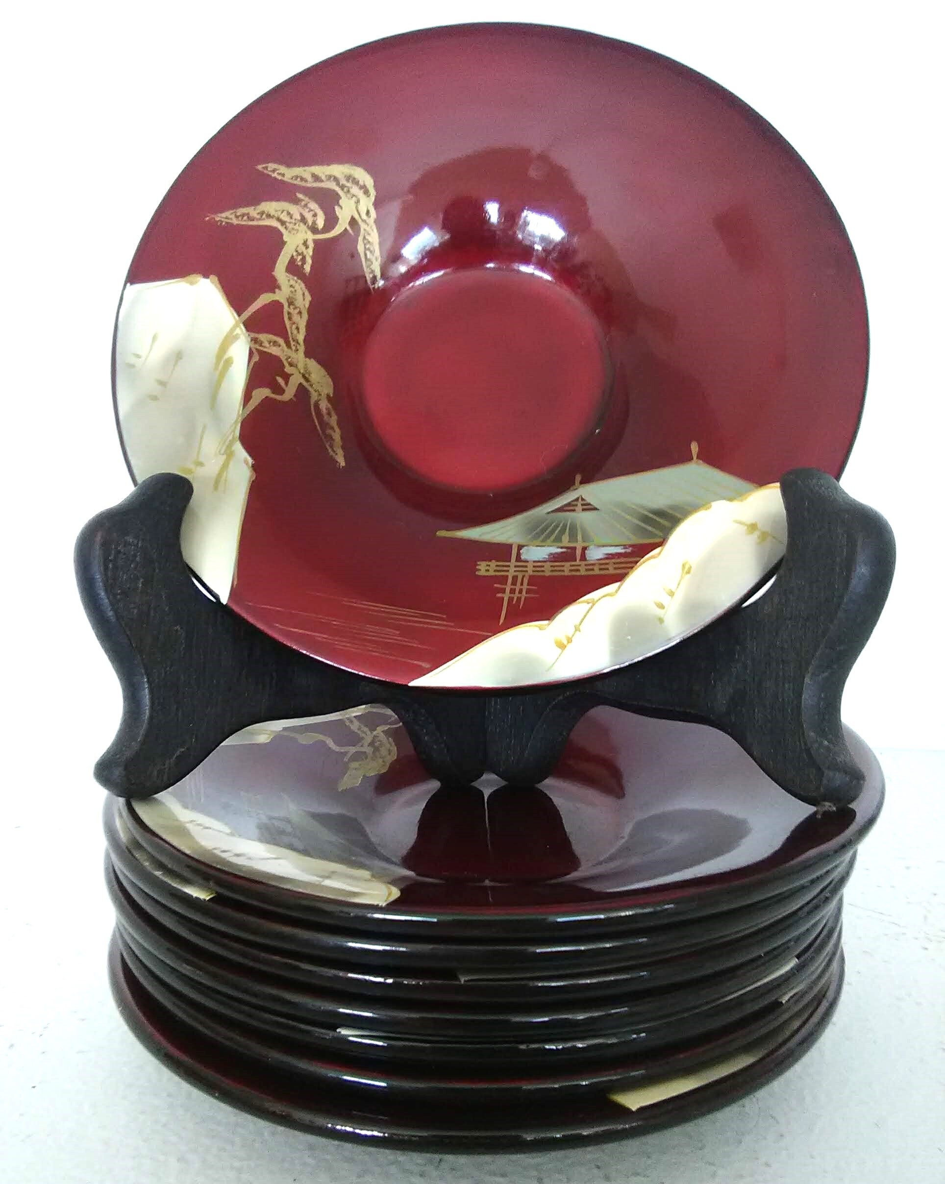sk CHINA 角型プレート皿 白い花 1枚