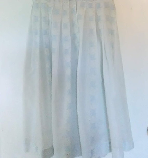 Dress Vintage Mid-Century Cotton Light Blue Flora… - image 3