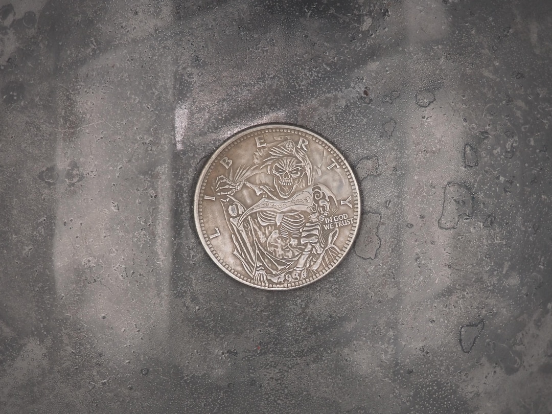 Peace Dollar - Grim Reaper and His Sharpe Scythe Coin - Etsy