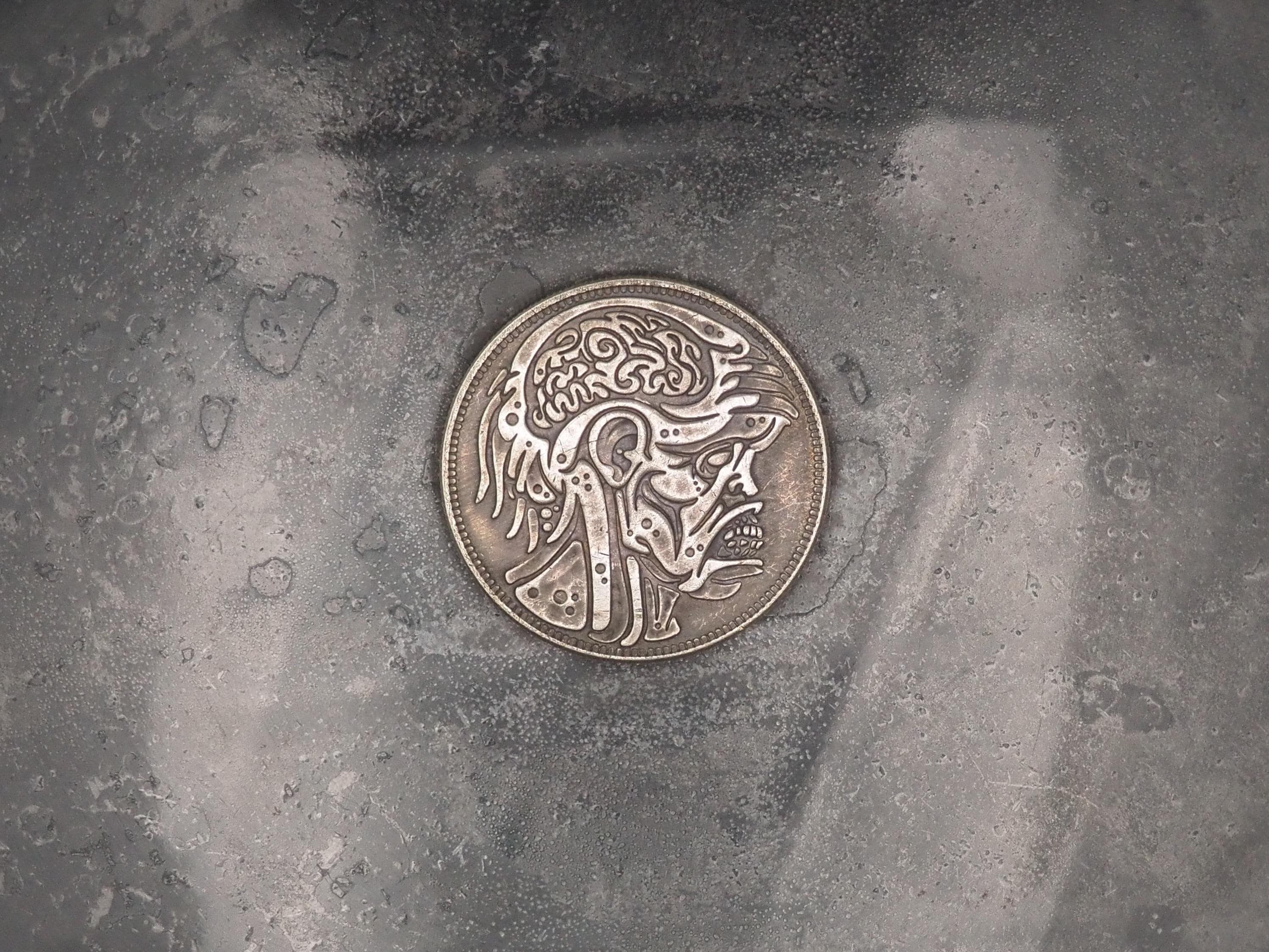 Hand Struck Morgan Brain Dead Zombie Undead  -carved/hobo/skull/vanitas/mementomori/freemasonry/masonic Replica Coin -  Etsy
