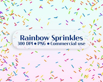 Overlay regenbooghagelslag, kleurrijke confetti PNG, digitale snoephagelslag voor sublimatie, 300 DPI PNG commercieel gebruik, clipart feestdecoratie