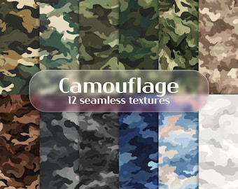 Motivo mimetico senza soluzione di continuità, sfondo digitale, texture mimetica militare