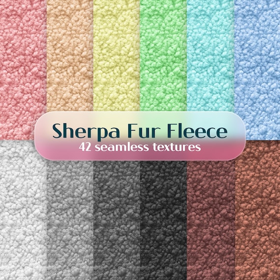 Sherpa Fur Fleece Seamless Texture -  Digital Fabric Pattern
