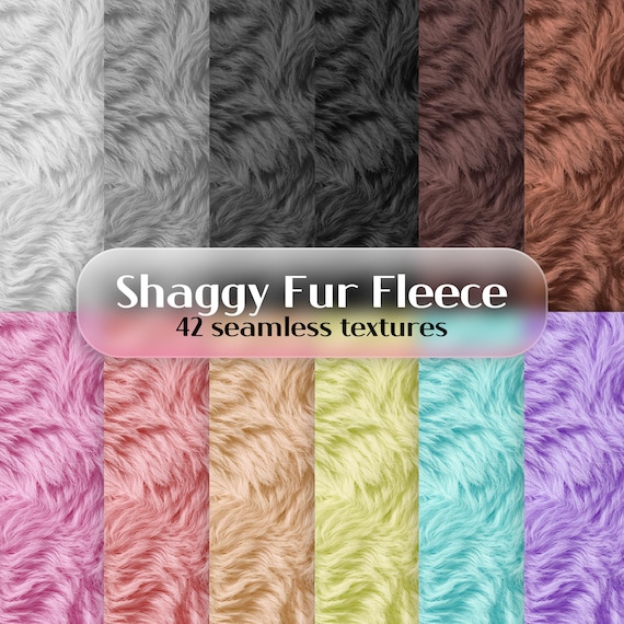Shaggy Fur Fleece Seamless Texture -  Digital Fabric Pattern
