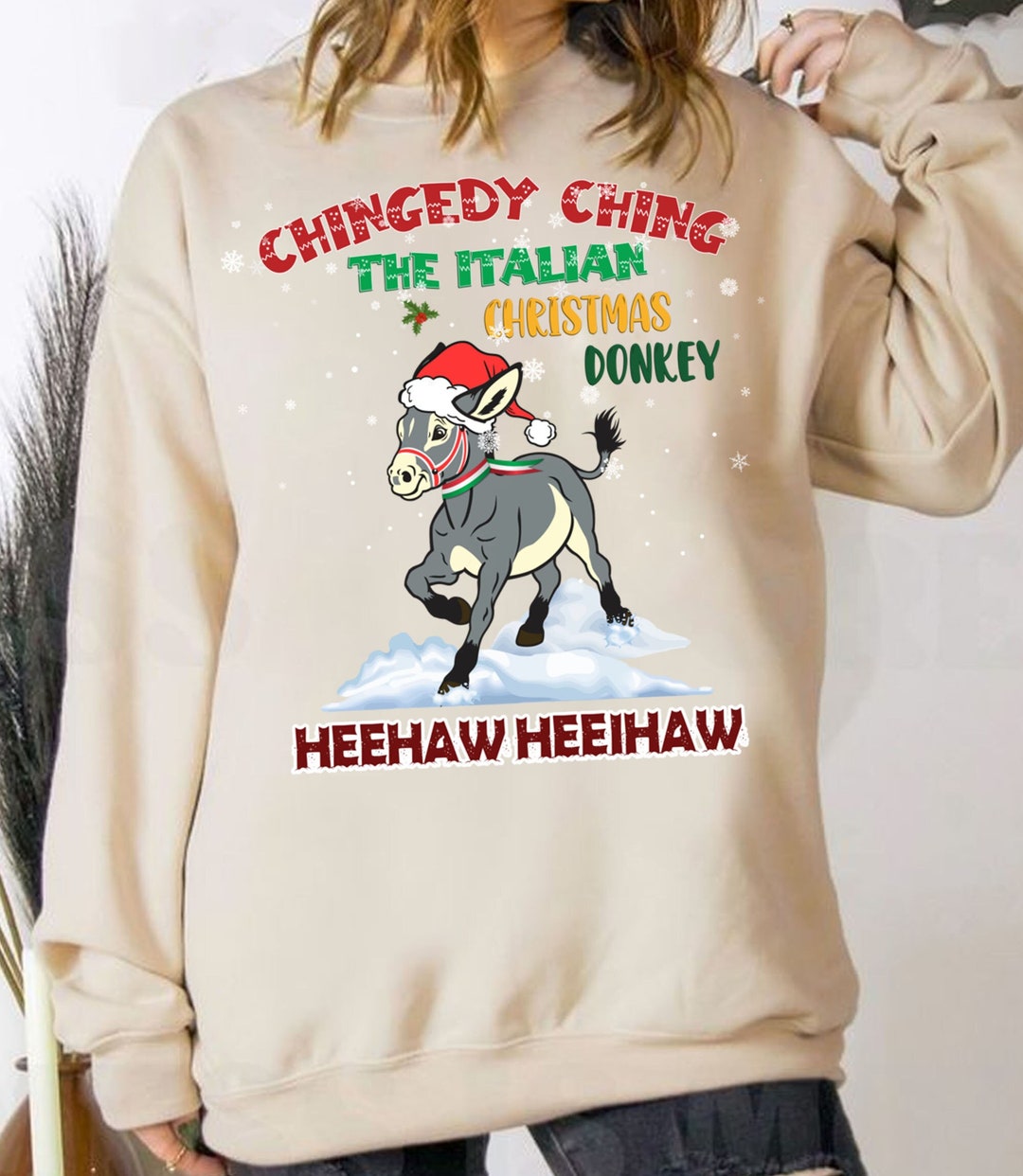 Dominick the Christmas Donkey Italian Donkey Christmas Shirt Sweatshirt, Christmas Donkey Shirt
