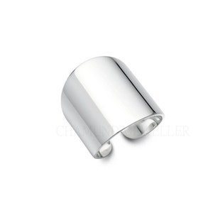 Extra Wide Cuff Ring, Full Fingr Ring, Large Silver Ring, Boho Silver Ring, Ring For Women Sterling Silver, Adjustable Wedding Jewelry