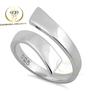Sterling Silber Wickelring, einstellbarer Daumen Ring, texturierter Silber Ring, Überführung Ring, Spiralring, Frauen Ring, Valentinstag Geschenk, CJ LIFESTYLE