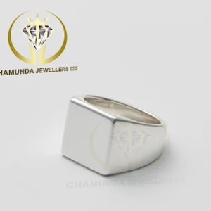 Classis Signet Ring, Signet Silver Ring, Solid Silver Ring For Women Men, Signet Ring, Pinky Finger Ring, Men&#39;s Jewelry, CJ925 lifestyle