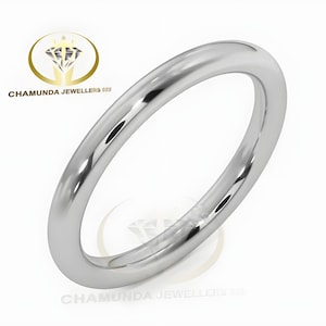 Handmade Sterling Silver Round Band Ring: Thick Unisex Wedding Jewelry
