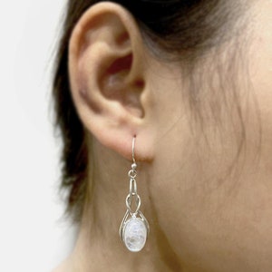Mondstein Ohrringe, Baumeln Ohrringe, Sterling Silber Ohrringe, Lange Ohrringe, Silber Handgemachte Ohrring, Juli Birthstone, Geschenk für Sie