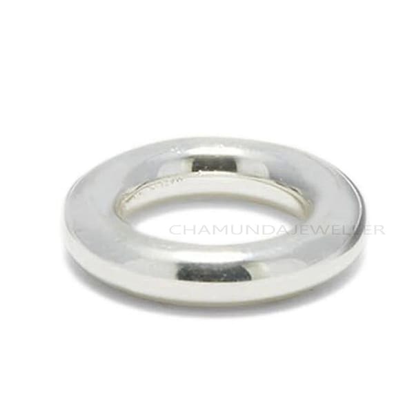 Bague ronde, Bague en argent massif pour homme femme, Bague ronde épaisse, Bague empilable, Bague ronde complète, Bague extra épaisse, Bague faite main