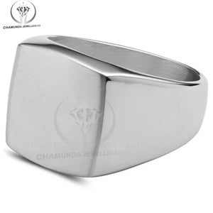 Signet Ring, Sterling Silver, Classic Hipster Unisex Square Signet Ring, Pinky Finger Signet Ring, Mens Small Ring, Plain Silver Ring