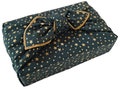 Furoshiki - Christmas Stars, Green, reusable, Japanese inspired  fabric gift wrap, zero waste wrapping paper alternative