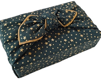 Furoshiki - Christmas Stars, Green