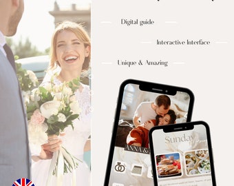 ENGLISH Version, Wedding planner digital, Digital guide, Programm wedding, Wedding day, Wedding application, Digital wedding, E-invite