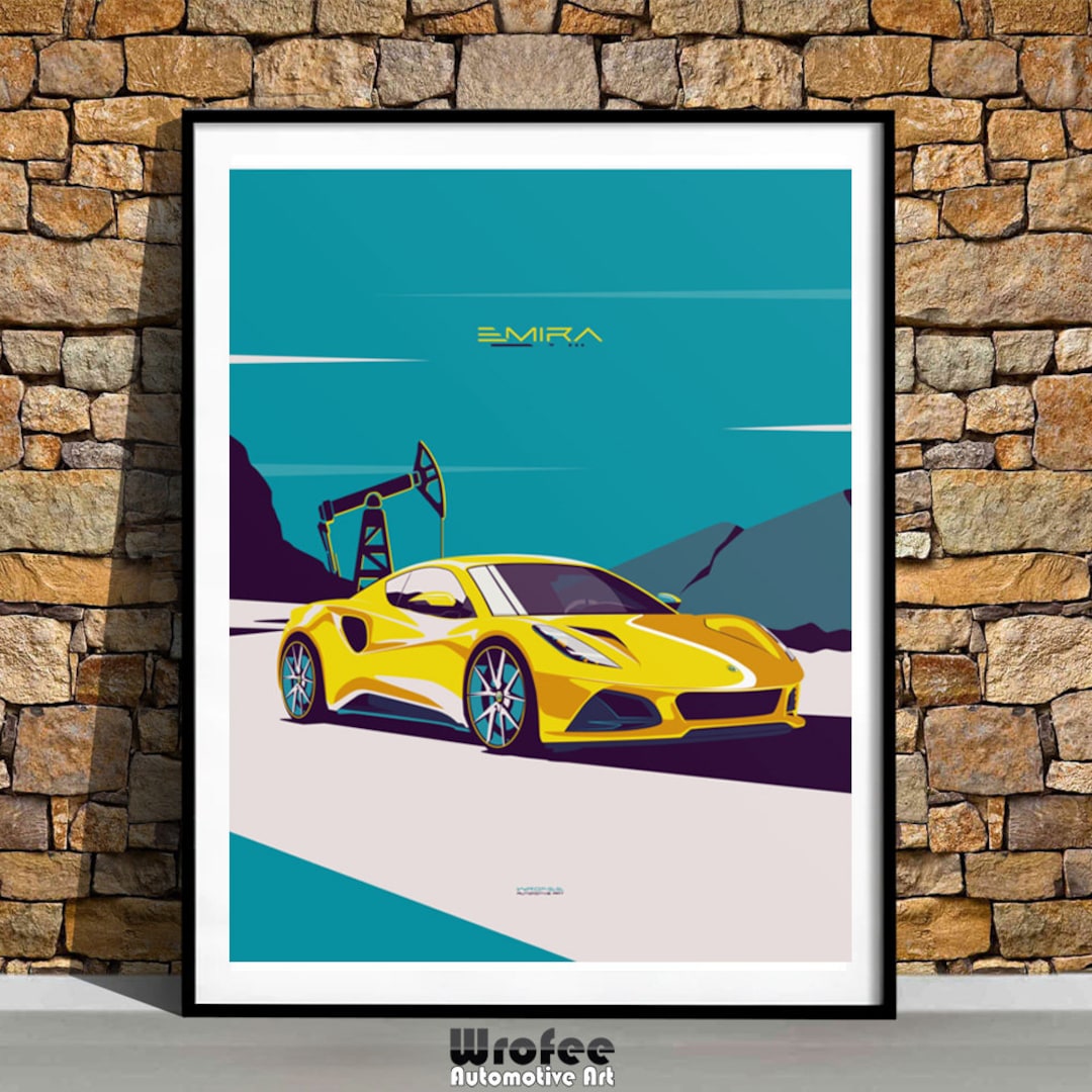 Emira Car Poster, Car Wall Art, Car Wall Decor, Sports Car, Vintage