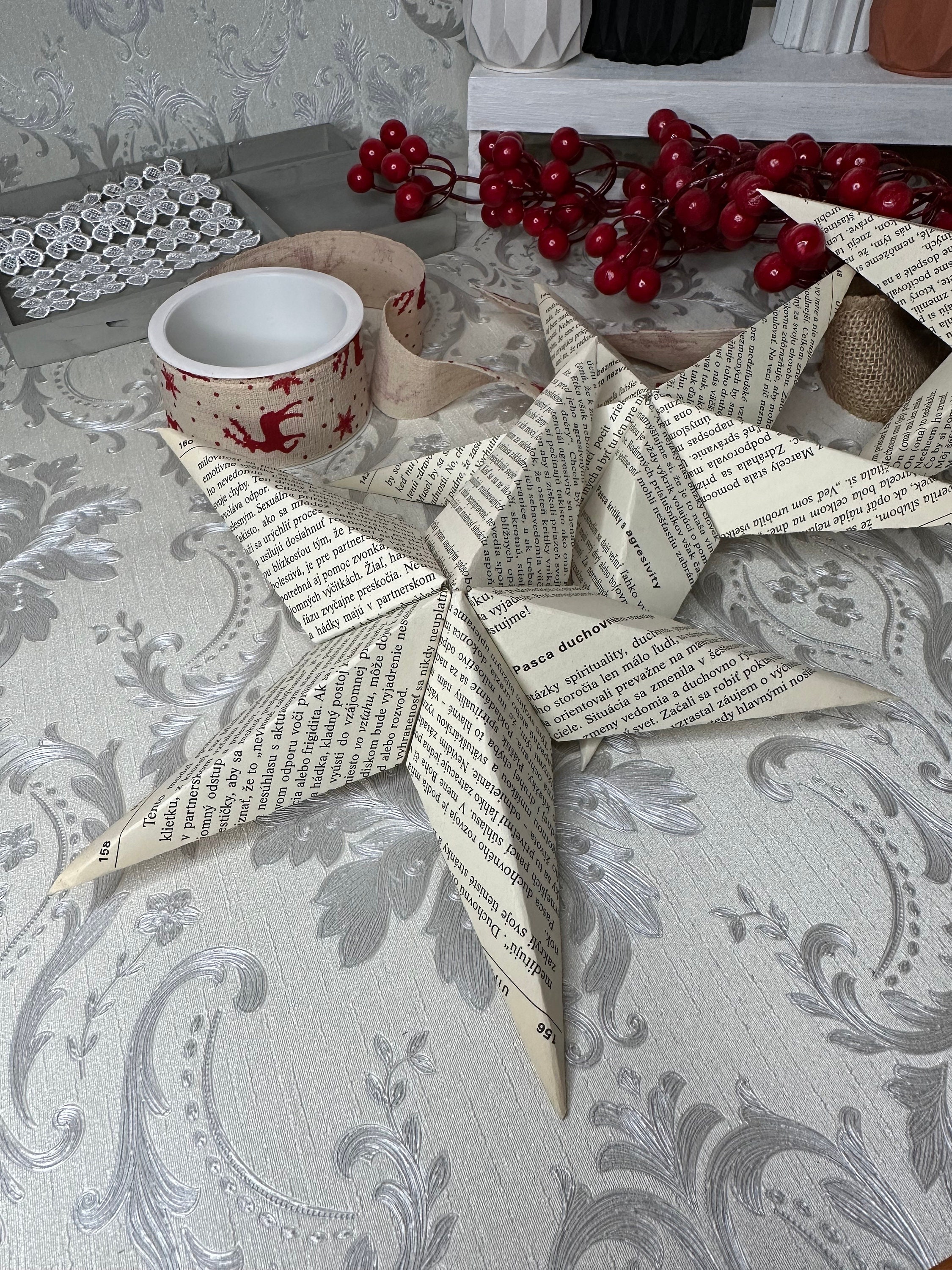 3 Paper Stars Hanging Christmas Decoration, Christmas Decorations