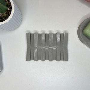 Soap dish, Draining soap dish, Bathroom accessories, Concrete soap holder, Soap bar drain dish