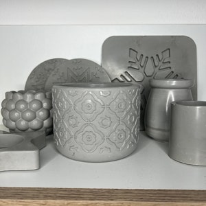 Indoor and outdoor planter made from concrete in beautifull collour