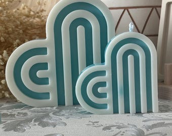 Handmade Heart-Shaped Soy Wax Candle: Boho Home Decor