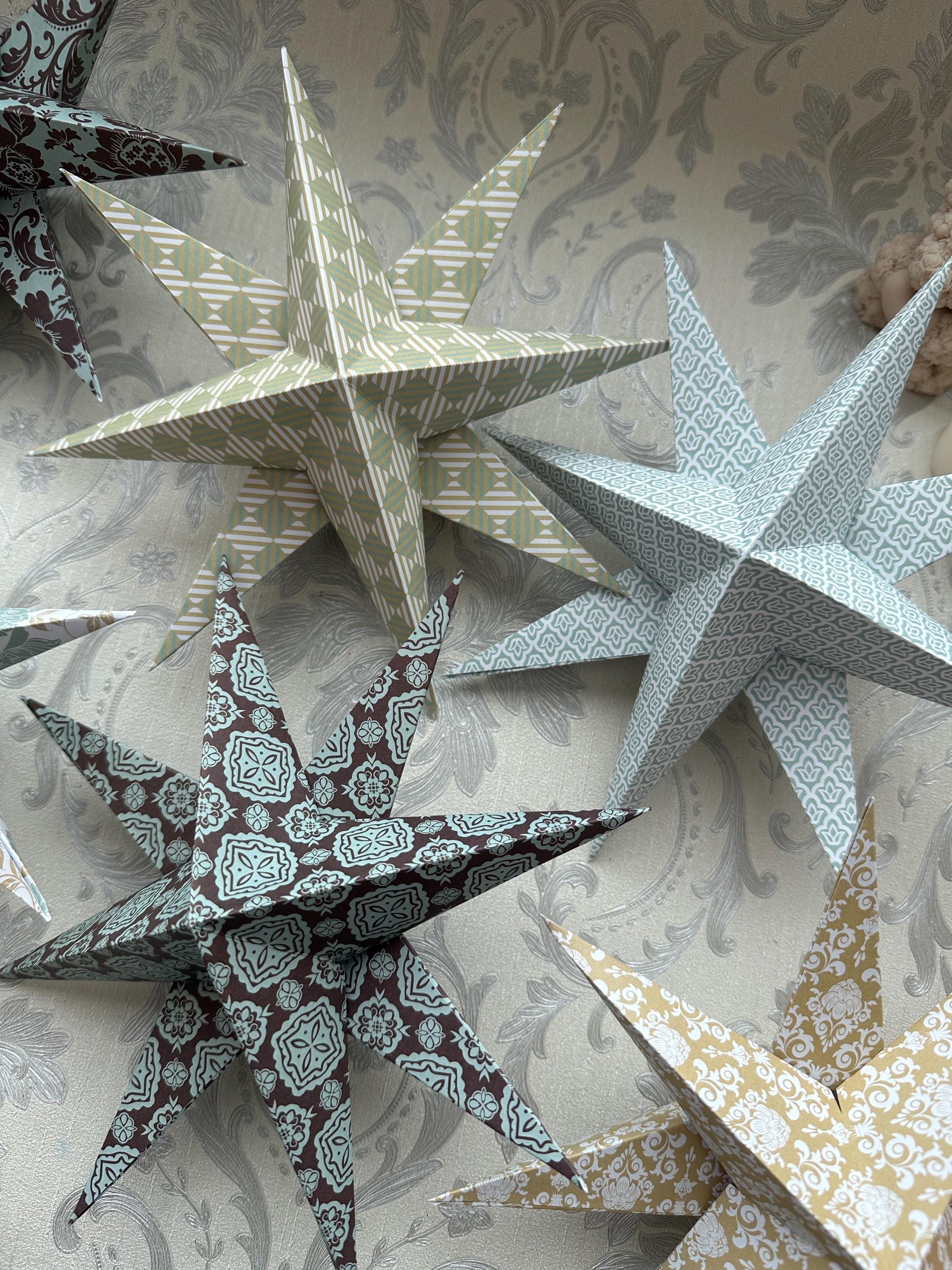3D Paper Stars Hanging Christmas Decoration: Festive Origami Stars - Etsy