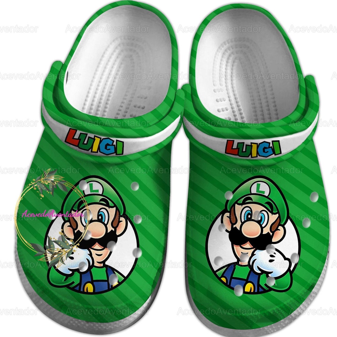 Christmas Luigi Shoes Luigi Shoes Mario Luigi Shoes Luigi Etsy