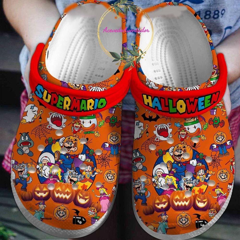 Custom Super Mario Blue Crocs Shoes - CrocsBox