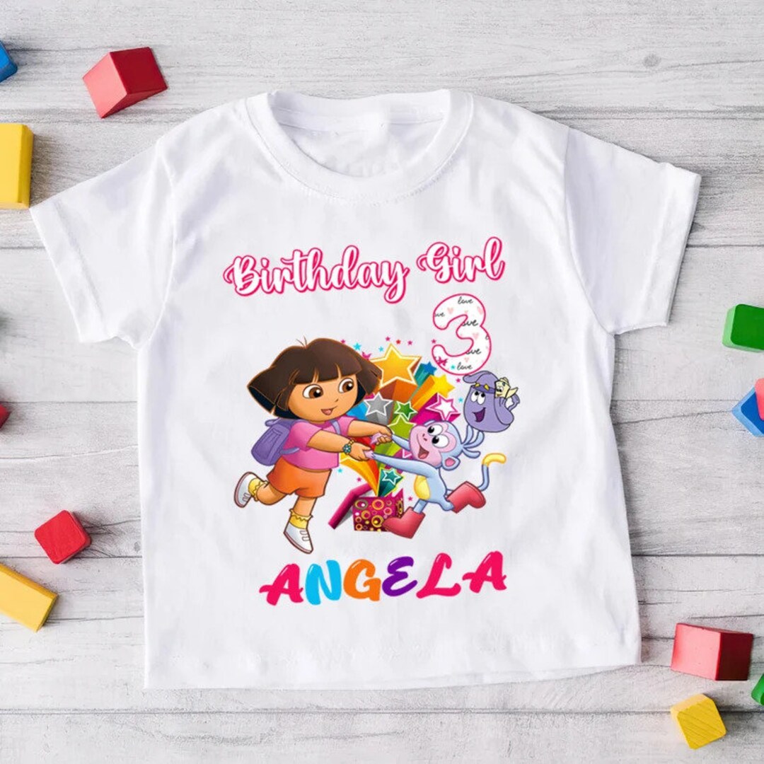 Custom Double Sided Explorer Dora Birthday Shirt Custom - Etsy
