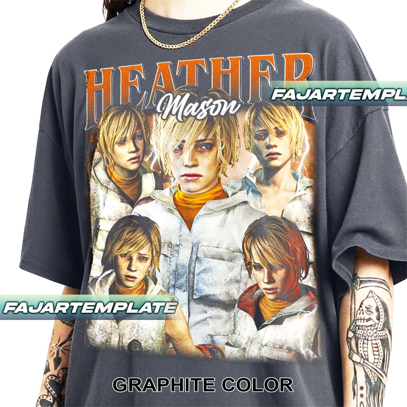 ヘザー・メイソン サイレントヒル ヴィンテージTシャツ 女性と男性への 