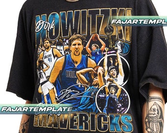 Dirk Nowitzki, ala grande del basket, maglietta vintage, regalo per donna e uomo, maglietta unisex T1MN4550