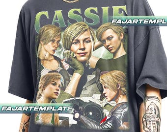 Camiseta vintage de Cassie Cage de Mortal Kombat, regalo para mujer y hombre, camiseta unisex FD