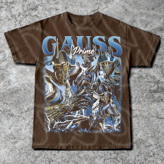 初売り初売り T-shirt, Vintage Warframe Prime Gauss Gift Man and Woman for Clothing