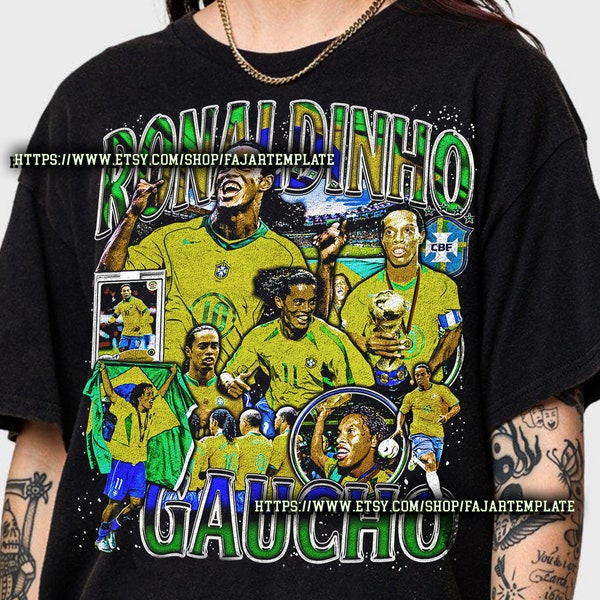 Limited Ronaldinho Gaucho Vintage T-Shirt, Gift For Woman And Man Unisex T-Shirt FDL030