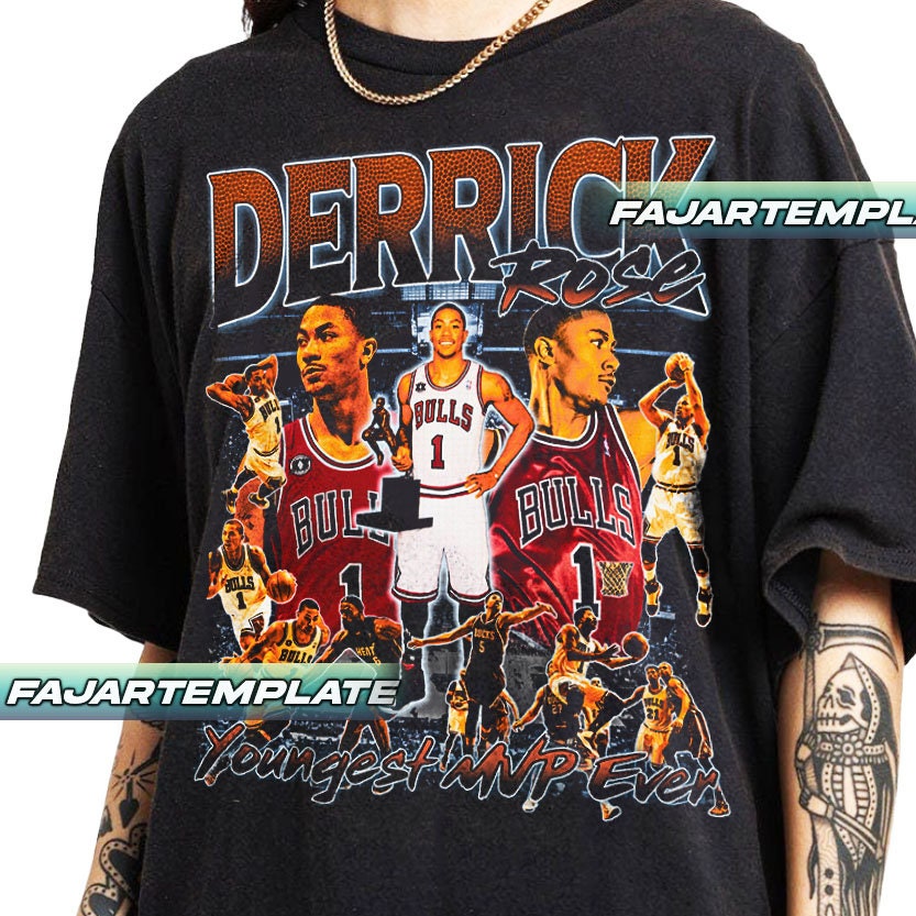 Derrick Rose Chicago Bulls NBA Basketball retro signature shirt, hoodie,  sweater, long sleeve and tank top