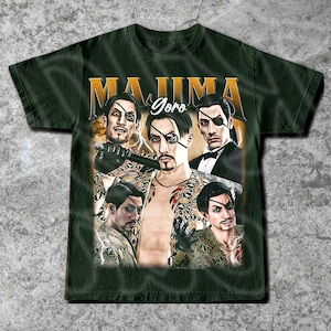 a t - shirt with a picture of two men on it