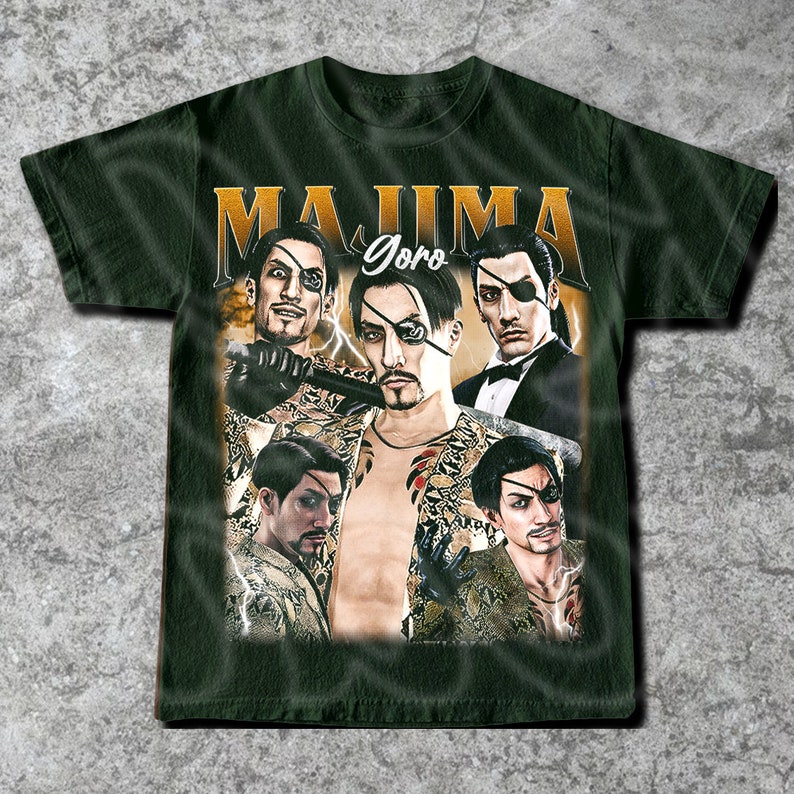 a t - shirt with a picture of two men on it