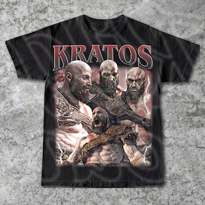 Kratos Video game character Vintage T-Shirt, Gift For Woman and Man Unisex T-Shirt