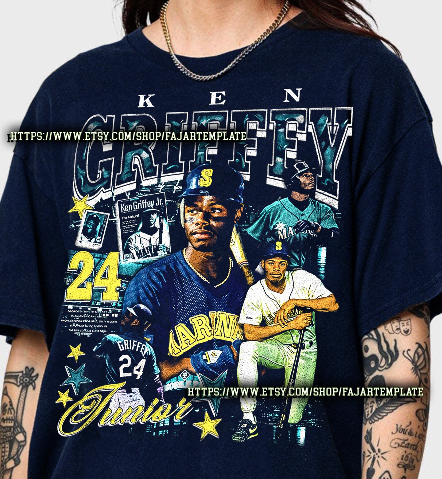 Limited Ken Griffey Jr Vintage 90s Tshirt, Gift for Woman and Man
