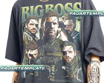 Big Boss Metal Gear Vintage T-Shirt, Gift For Woman and Man Unisex T-Shirt FD