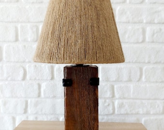 Poutre RETRONOW, lampe de table, lampe de chevet, lampe en bois, lampe décorative, lampe rétro, lampe de campagne, lampe marin, lampe déco marin, lampe ancienne