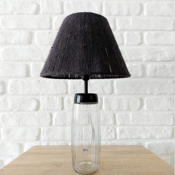 RETRO NOW Verre Noir Glass Leg Lampshade