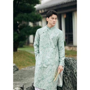 Pre-make Vietnamese Traditional Ao Dai, men&#39;s brocade ao dai, no pants for boy, men Birthday gifts party, ao dai nam.