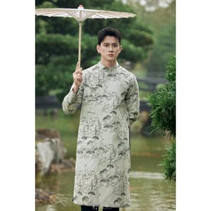 Pre-make Vietnamese Traditional Ao Dai, men&#39;s ao dai, brocade, no pants for boy, men Birthday gifts party, ao dai nam gấm