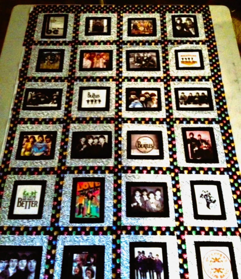A Hard Days Night - The Beatles - Fabric Art Quilt Block/Panel - Rock & Roll - Cotton - 2142 image 3