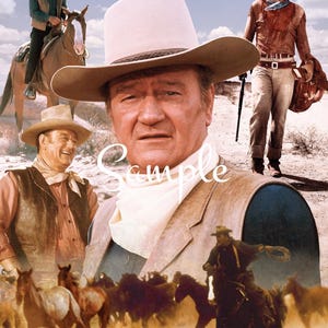 John Wayne - Fabric Art Quilt Block/Panel - Movie Star -  Hollywood- 100% Cotton  0074