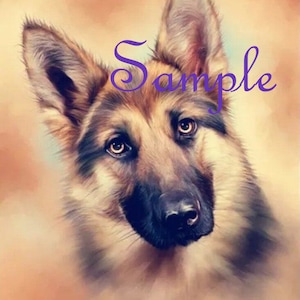 Fabric Art Quilt Block/Panel - German Shepherd - Dog - 100% Cotton 8006