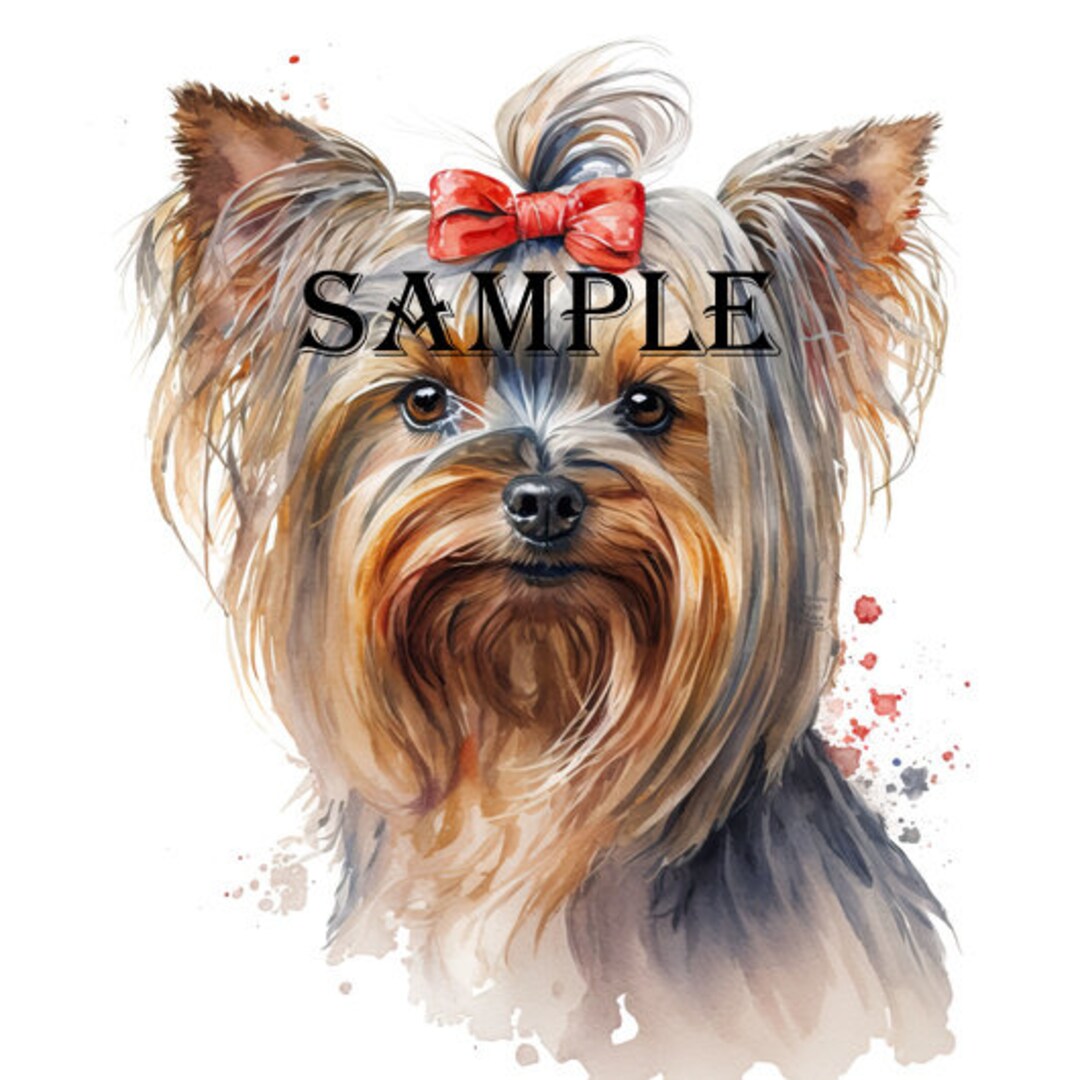 Fabric Art Quilt Block Yorkshire Terrier Yorkie Dog 8 X 8 100 Cotton