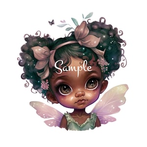 African American Fairy Fabric Quilt Block: 100% Cotton
