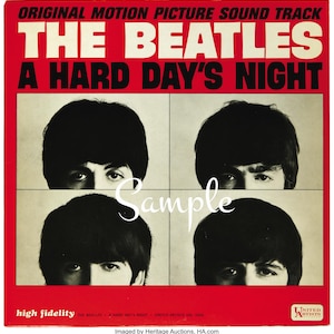 A Hard Days Night - The Beatles - Fabric Art Quilt Block/Panel - Rock & Roll - Cotton - 2142 image 1