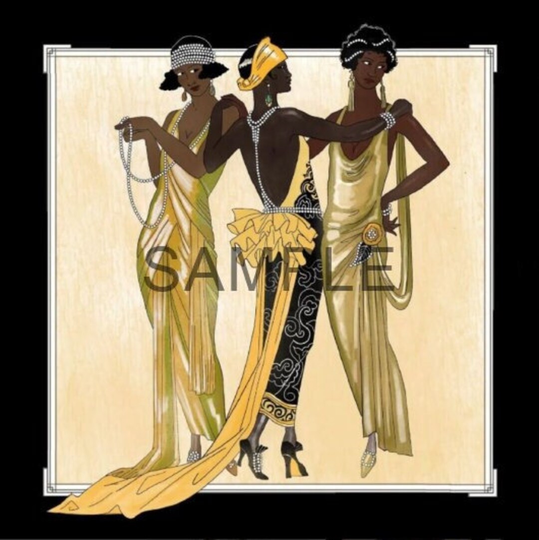 Fabric Quilt Block African American Art Deco 1920's cotton 5291 Etsy